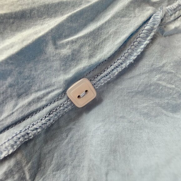 Organic Cotton Light Blue Sundress With Floral Patterns Womans Large Horny Toad - Picture 7 of 10